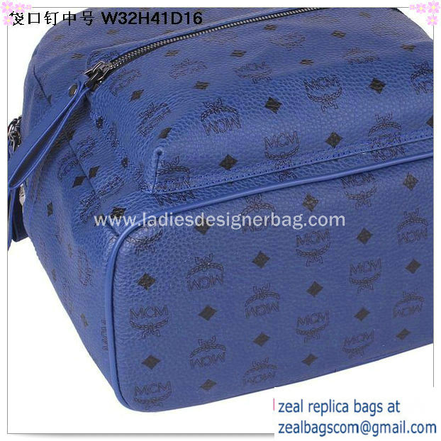 High Quality Replica MCM Medium Top Studs Backpack MC4232 Royal